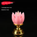Gold Bottom Colorful Lotus Lights Simulation Candle Light